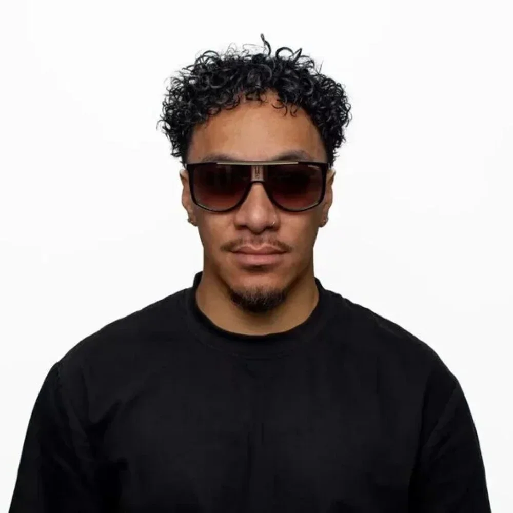 NEW CARRERA 1056/S 2M2 SUNGLASSES MEN GOLD BLACK SQUARE EYEWEAR CARRERA